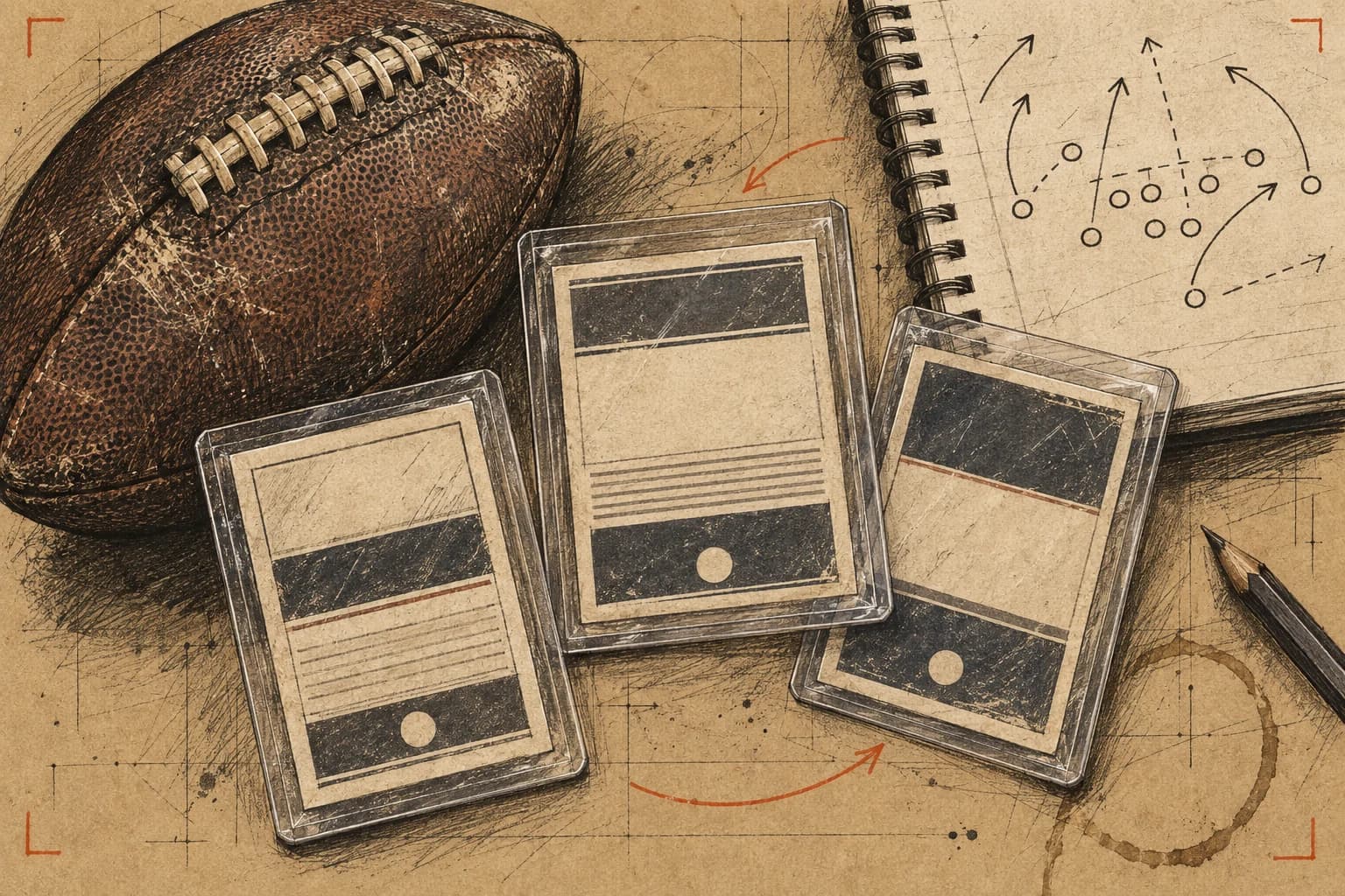 Editorial football card blueprint comparing two sealed box formats